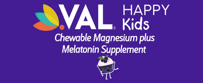 VAL Happy Kids Melatonin plus Magnesium Bedtime Routine Supplement - 60 Chew Tabs